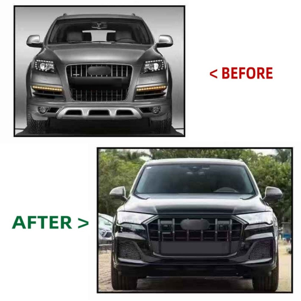 Car Craft Compatible With Audi Q7 2006-2015 To Sq7 2023 S Line Upgrade Facelift Conversion Bodykit Bumper Hood Headlight Taillight CC-6374