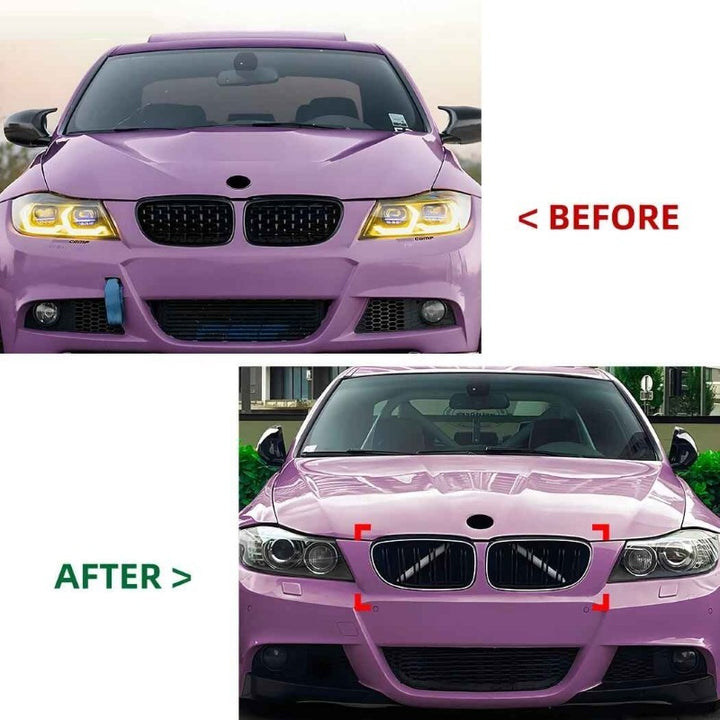Car Craft Compatible With Bmw 3 Series E90 Lci 2009-2012 Front Bumper Illuminated Led Light Show Mesh Grill Three Colour Led Zst-1360 Tri Colour Led - CAR CRAFT INDIA