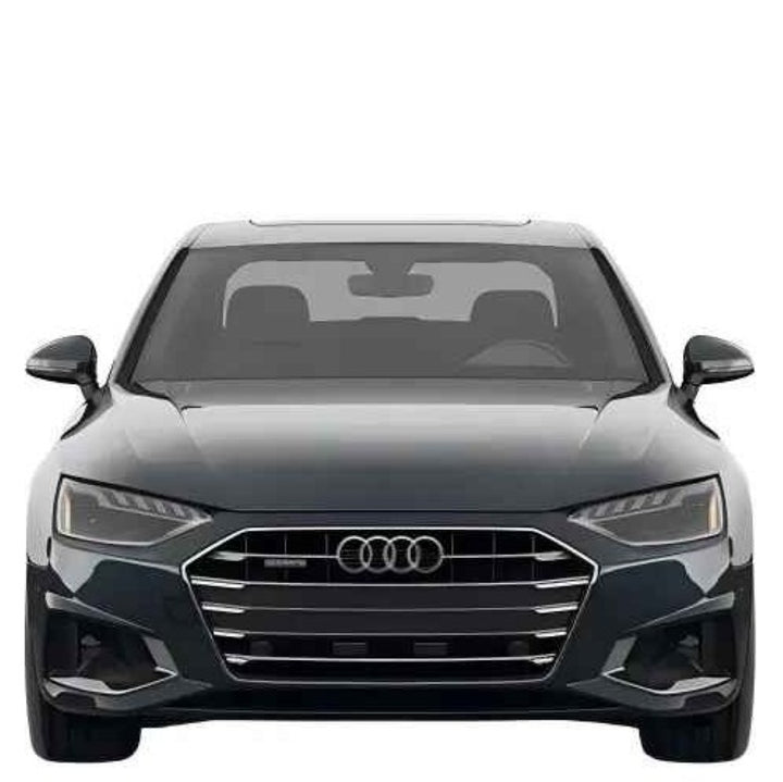 Car Craft Compatible With Audi A4 B9.5 2021+ Upgraded Front Bumper Show Grill Rs4 S4 Rs Sport Style For All Road Model Usa Glossy Black Frame Black Strip All Logo Silver License Plate Eu Version A4-074 Gc