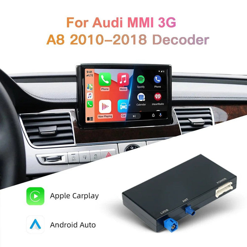 Car Craft Compatible With Audi A8 2010-2018 Upgrade To Wireless Apple Carplay Android Auto Adapter Carplay Box With Screeen Mirror Link Google Maps Mmi 3g A8 10 - CAR CRAFT INDIA