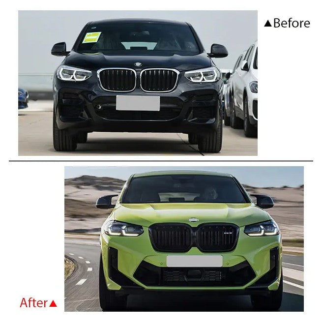 Car Craft Compatible With Bmw X4 G02 2018-2021 Upgrade Convert To M Sport M Performance X4m Lci 2022+ Style Bodykit Body Kit Front Rear Bumper Splitter Grill Lip Diffuser Exhaust Pipe Tip Wheel Arch Trim Cover Gc G02 008