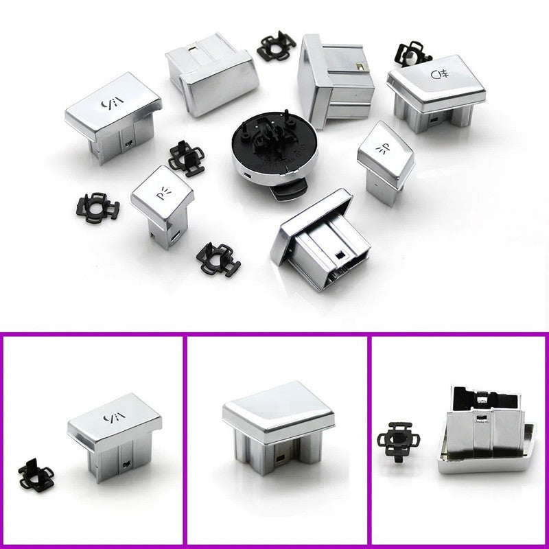 Car Craft Compatible With Bmw 7 Series G11 G12 2016-2022 Car Headlamp Headlight Rotary Switch Knob Cover Fog Lamp Light Parking Night Vision Button Cover Switch 61319472970 Model D