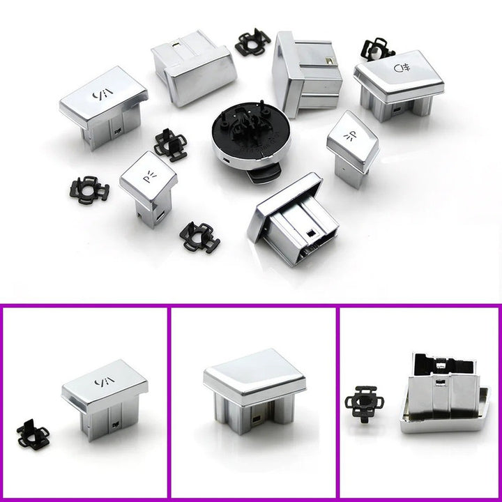 Car Craft Compatible With Bmw 7 Series G11 G12 2016-2022 Car Headlamp Headlight Rotary Switch Knob Cover Fog Lamp Light Parking Night Vision Button Cover Switch 61319472970 Model D