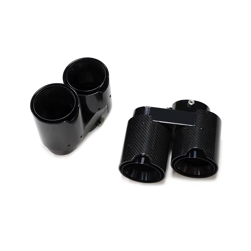 Quad Carbon Fiber Exhaust Tip for BMW G05 X5 G06 X6 G07 X7 2019+ Muffler Tip Exhaust Pipe System No Welding Nozzle