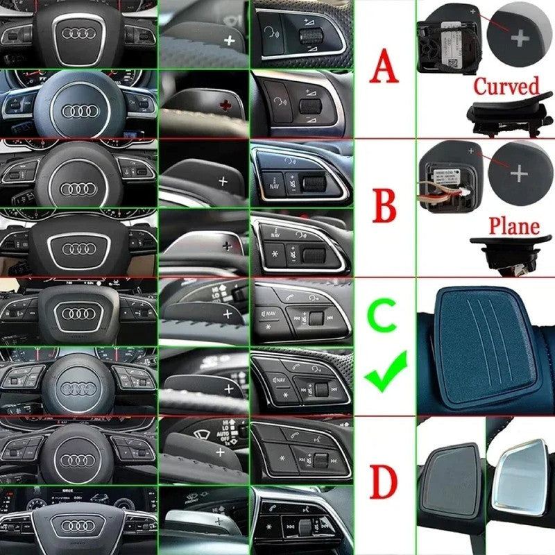 Car Craft Paddle Shifter Compatible With Audi A3 S3 2017-2019 A4 2017-2019 A5 S5 2017-2019 A8 2018 Q5 2018 R8 2018 Q7 2016 2019 Tt 2015-2019 Paddle Shifter Red Btbp-011