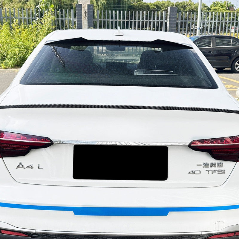 Car Craft Compatible With Audi A4 S4 B9 2017-2024 Rear Trunk Boot Roof Wing Lip Spoiler Splitter Skirts Zst-923 Glossy Black