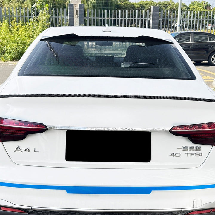 Car Craft Compatible With Audi A4 S4 B9 2017-2024 Rear Trunk Boot Roof Wing Lip Spoiler Splitter Skirts Zst-923 Glossy Black