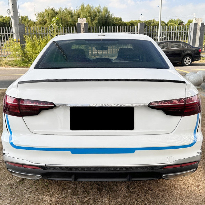 Car Craft Compatible With Audi A4 B9 2017-2024 Rear Trunk Boot Roof Wing Lip Spoiler Splitter Skirts Zst-927 Glossy Black