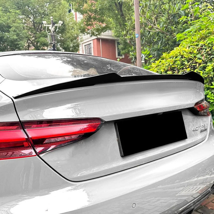 Car Craft Compatible With Audi A5 F5 Sportback Four-door 2017-2024 Rear Trunk Boot Roof Wing Lip Spoiler Splitter Skirts M4 Blade Style Zst-871 Gb Glossy Black