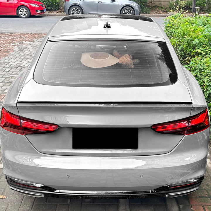 Car Craft Compatible With Audi A5 F5 Sportback Four-door 2017-2024 Rear Trunk Boot Roof Wing Lip Spoiler Splitter Skirts Sportsback Style Zst-889 Glossy Black