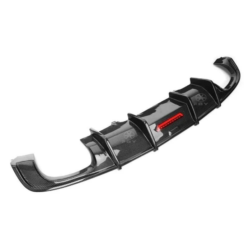 Car Craft Compatible With Audi A6 C6 2012-2015 Rear Bumper Lip Diffuser Skirts Real Carbon Fiber Non-sline Car CC- - CAR CRAFT INDIA