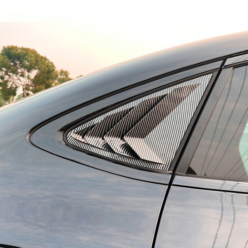 Car Craft Compatible With Mercedes Benz Glc Coupe C254 W254 2024+ Car Rear Window Louvers Sticker Rear Triangle Window Shade Spoiler Trim Accessories Zst-1056 Glossy Black