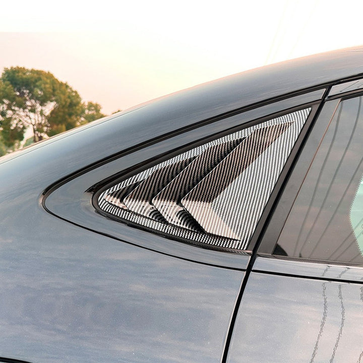 Car Craft Compatible With Mercedes Benz Glc Coupe C254 W254 2024+ Car Rear Window Louvers Sticker Rear Triangle Window Shade Spoiler Trim Accessories Zst-1056 Glossy Black