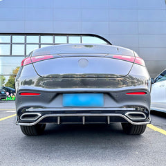 Car Craft Compatible With Mercedes Benz Glc Coupe W254 C254 2024+ Amg Rear Bumper After Lip Diffuser Lip Skirst Splitter Flag Canard Carbon Fiber Look Zst-810 Cf - CAR CRAFT INDIA
