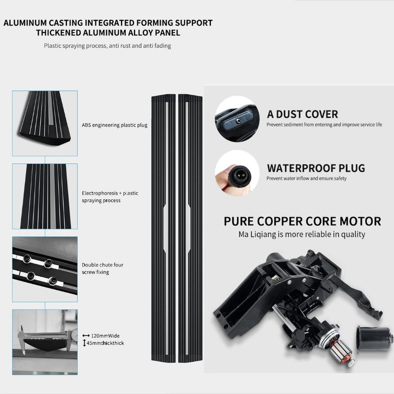 Car Craft Compatible With Kia Carnival 2023+Automatic Deployable Electric Side Step Retractable Ladder Pedal Running Boards Side Step - CAR CRAFT INDIA