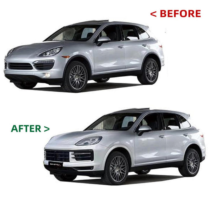 Car Craft Compatible With Porsche Cayenne 958 2011-2017 To 2024 9y0.2 Upgrade Facelift Conversion Bodykit Bumper Hood Trunk Headlight Taillight