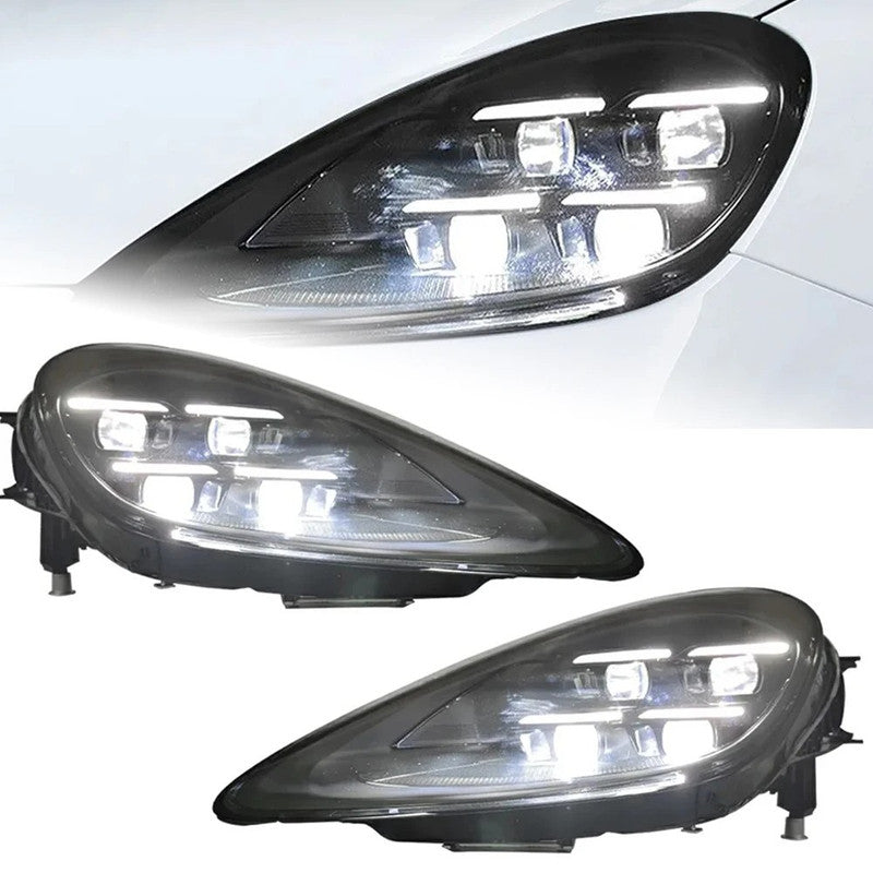 Car Craft Compatible With Porsche Cayenne 2019-2023 Car Front Upgraded Head Light Lamp Xenon Headlight Retrofit Upgrade Matrix Modified Led Drl Hid