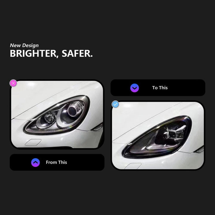 Car Craft Compatible With Porsche Cayenne 2011-2014 Car Front Upgraded Head Light Lamp Xenon Headlight Retrofit Upgrade Matrix Modified Led Drl Hid A