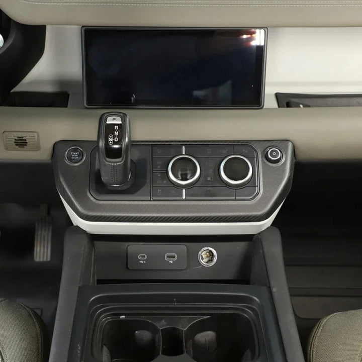 Car Craft Compatible With Range Land Rover Defender 90 110 L663 Lr129997 2020+ Car Center Console Gear Shift Dashboard Button Frame Trim Cover Carbon Fiber - CAR CRAFT INDIA