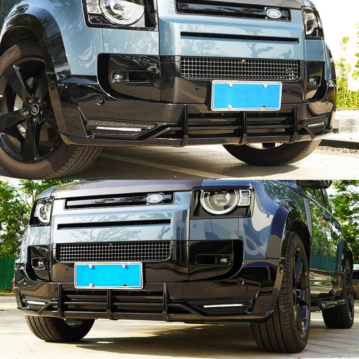 Car Craft Compatible With Range Land Rover Defender 90/110 L663 Lr129997 2020+ Front Bumper Lip Splitter Skirts Splitter 2 Led - CAR CRAFT INDIA
