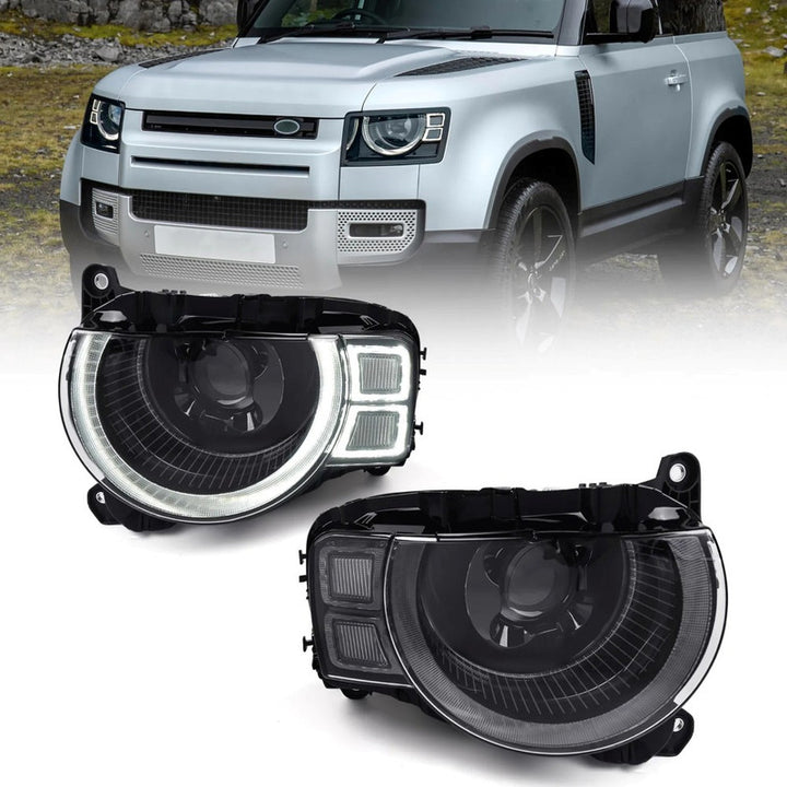 Car Craft Compatible With Range Land Rover Defender L663 Lr129997 2020+ Car Front Upgraded Head Light Lamp Xenon Headlight Retrofit Upgrade Modified Led Drl Hid - CAR CRAFT INDIA