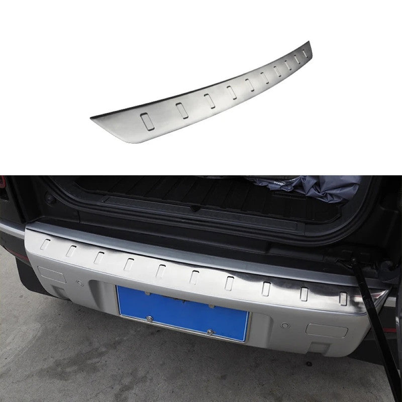 Car Craft Compatible With Range Land Rover Defender 90/110 L663 Lr129997 2020+ Rear Bumper Chrome Trim Strip Plate - CAR CRAFT INDIA