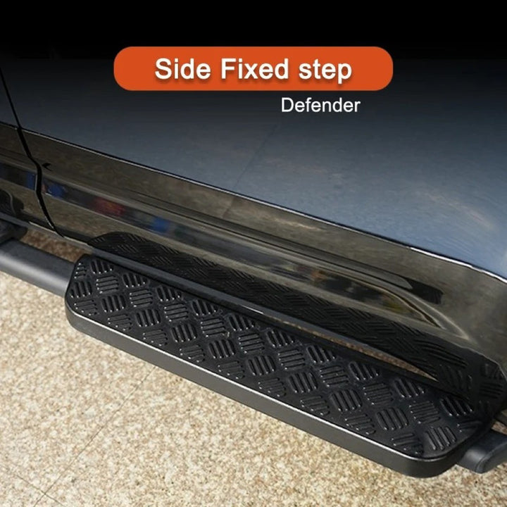 Car Craft Compatible With Range Land Rover Defender 90 L663 Lr129997 2020+ Non-slip Fixed Side Step Running Board Cheaquer Plate Style 4 Door - CAR CRAFT INDIA