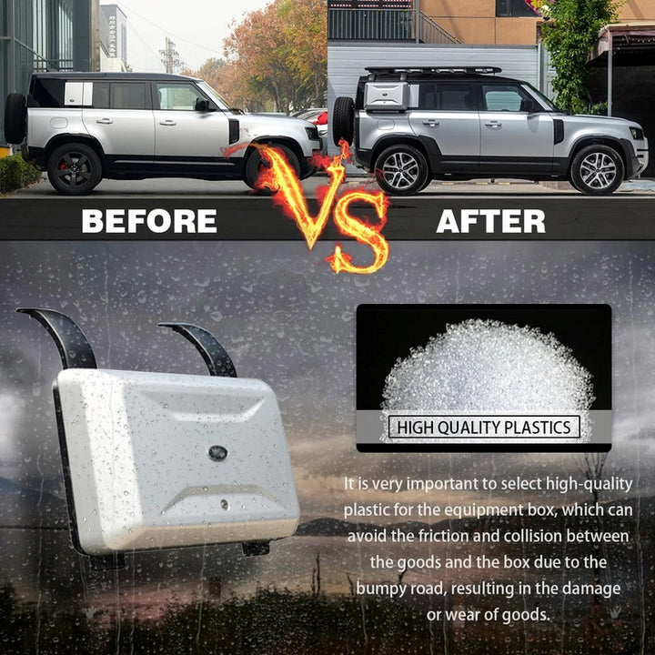 Car Craft Compatible With Range Land Rover Defender 90 110 L663 Lr129997 2020+ Side Window Schoolbag External Hanging Device Luggage Storage Box Toolbox Small Schoolbag Stone - CAR CRAFT INDIA