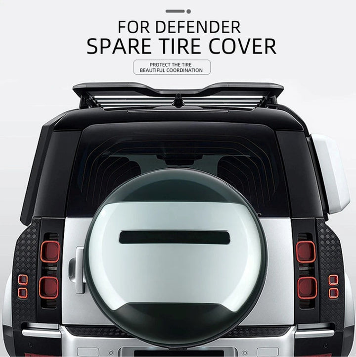 Car Craft Compatible With Range Land Rover Defender 90 110 L663 Lr129997 2020+ Rear Trunk Spare Wheel Tire Guard Protective Cover Union Jack Black Flag - CAR CRAFT INDIA