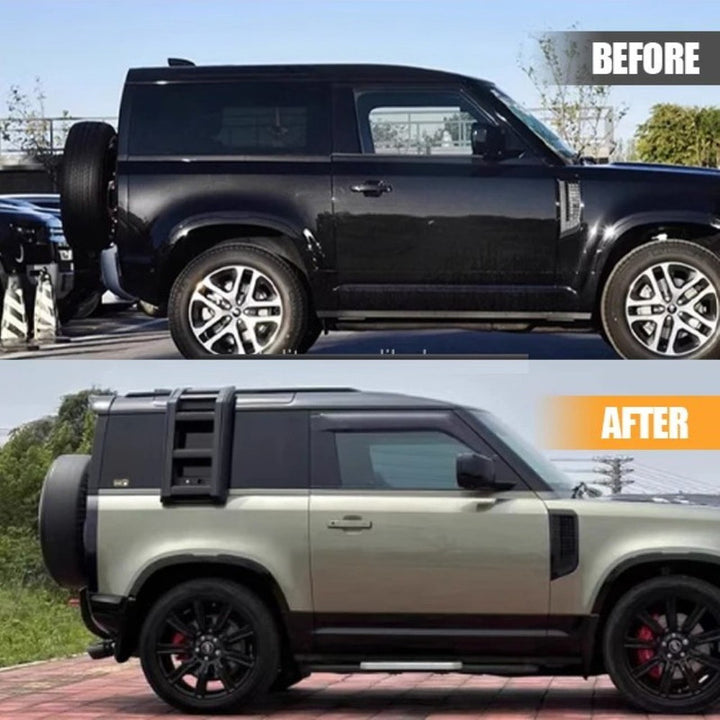 Car Craft Compatible With Range Land Rover Defender 90/110 L663 Lr129997 2020+ Rear Roof Top Wing Lip Spoiler Splitter Skirt Boot Glossy Black B Clip On - CAR CRAFT INDIA
