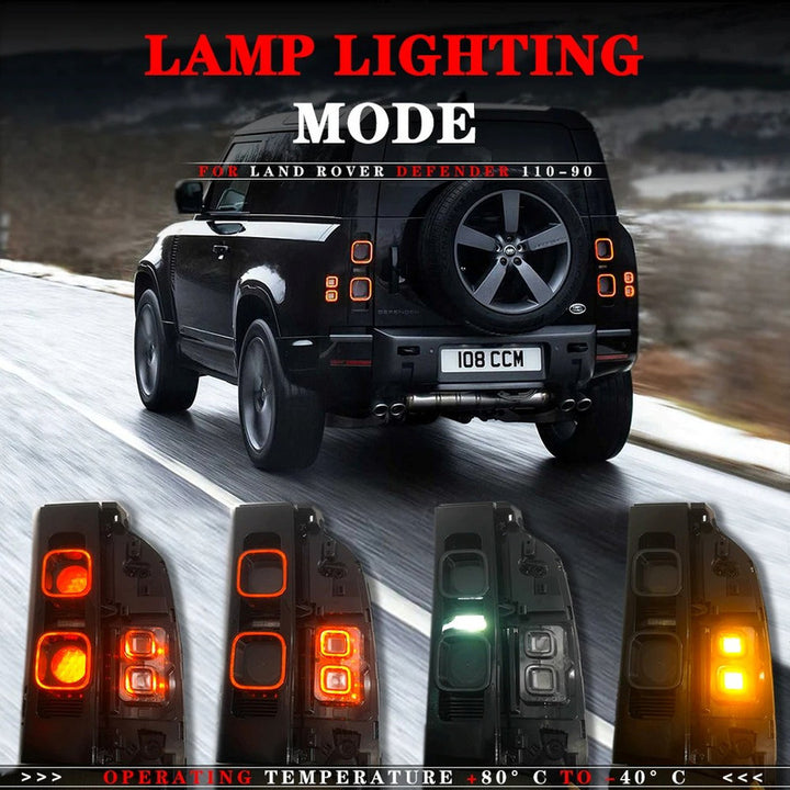 Car Craft Compatible With Range Land Rover Defender 90 110 L663 Lr129997 2020+ Car Rear Upgraded Tail Light Lamp Xenon Taillight Retrofit Upgrade Modified Led Drl Hid Red - CAR CRAFT INDIA