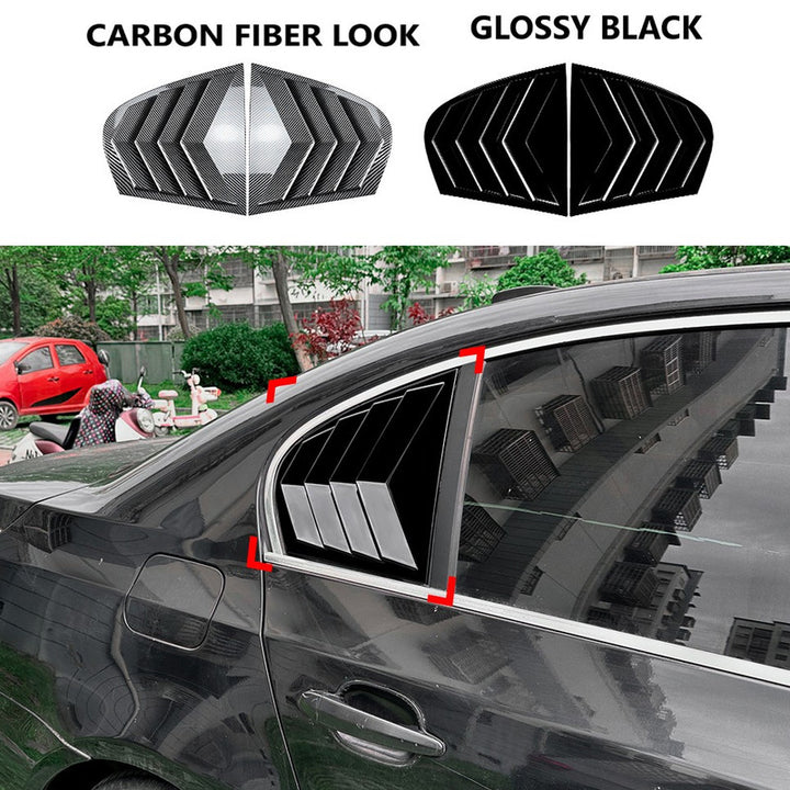 Car Craft Compatible With Bmw 5 Series E60 2004-2009 Rear Side Window Mirror Louver Spoiler Cover Carbon Fiber Look Zst-689 Cf