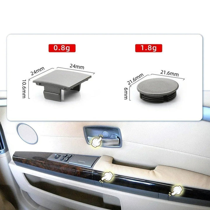 Car Craft Compatible With Bmw 7 Series E65 E66 745i 2002-2008 Auto Front Inner Door Flap Covers Auto Door Screw Panel Cover Plug 51417149974 Silver Round CC-9011