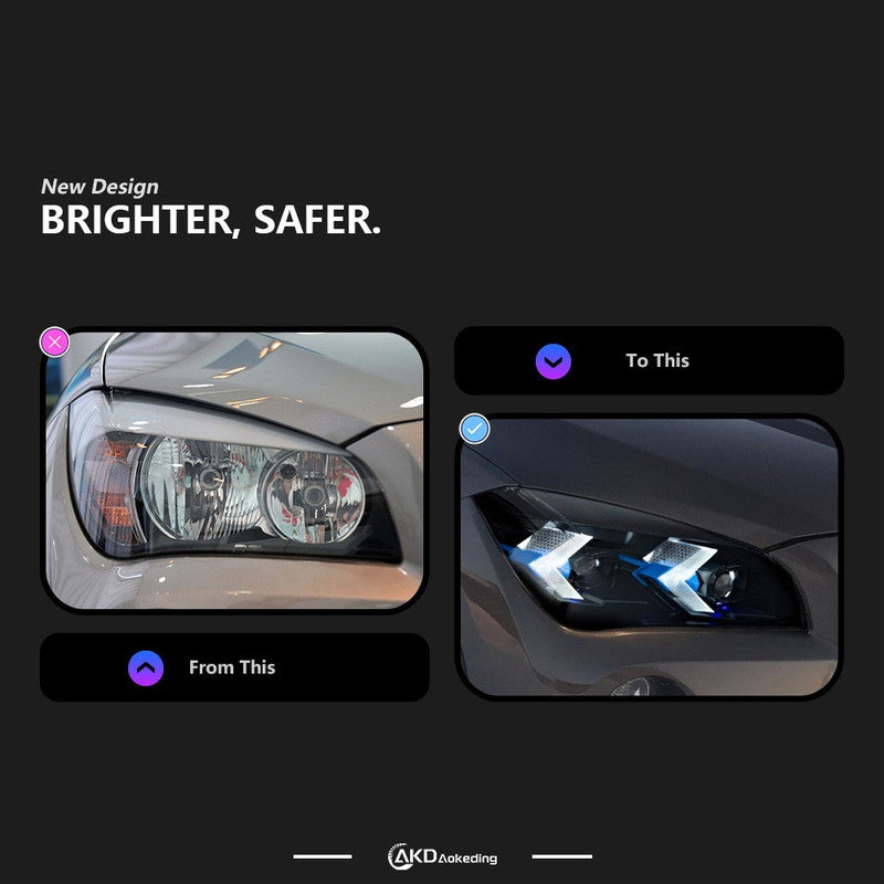 Car Craft Compatible With Bmw X1 E84 2010-2015 Car Front Upgraded Head Light Lamp Xenon Headlight Retrofit Upgrade Modified Led Drl Hid G Series Style For Helogen Car