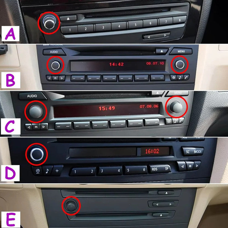 Car Craft Compatible With Bmw 1 Series E81 E82 E87 E88 2007-2011 3 Series E90 E91 E92 E93 2005-2012 X1 E84 2009-2015 Z4 E89 2009-2015 Car Radio Cd Player Volume Button Knob 65129114289 Model A CC-7826