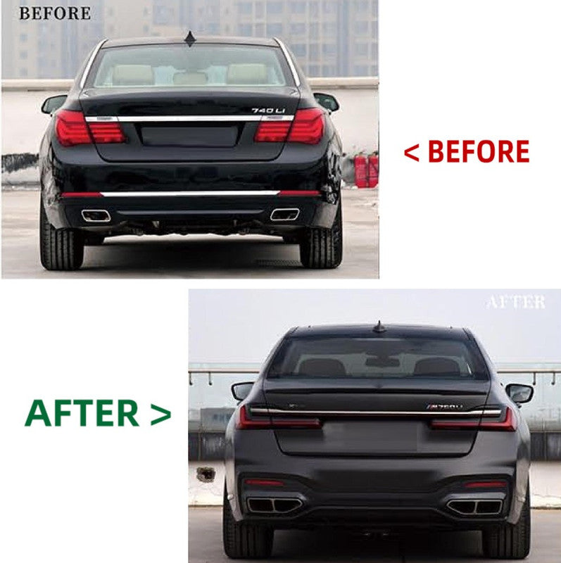 Car Craft Compatible With Bmw 7 Series F02 2009-2014 To G12 G70 Lci 2016-2022 Luxury Line Upgrade Facelift Conversion Bodykit Bumper Hood Trunk Headlight Taillight