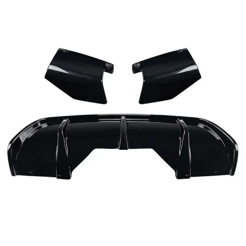 Car Craft Compatible With Bmw X6 F16 2014-2019 M Sport M Performance Rear Bumper Lip Skirt Splitter Diffuser Spoiler Zst-599 Gb Glossy Black