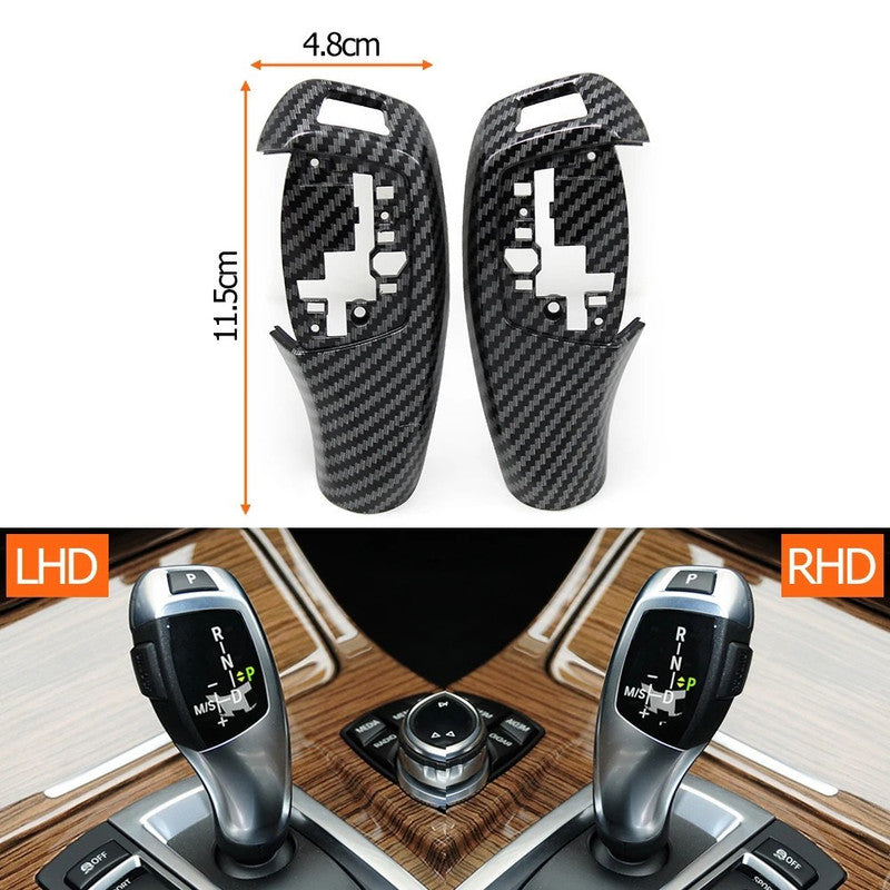 Car Craft Compatible With Bmw X5 X6 Series F15 F16 2014-2018 Car Gear Shifter Leaver Knob Shift Lever Cover Replacement 61319346826-a-3 Model A Piano Glossy Black CC-7815 - CAR CRAFT INDIA