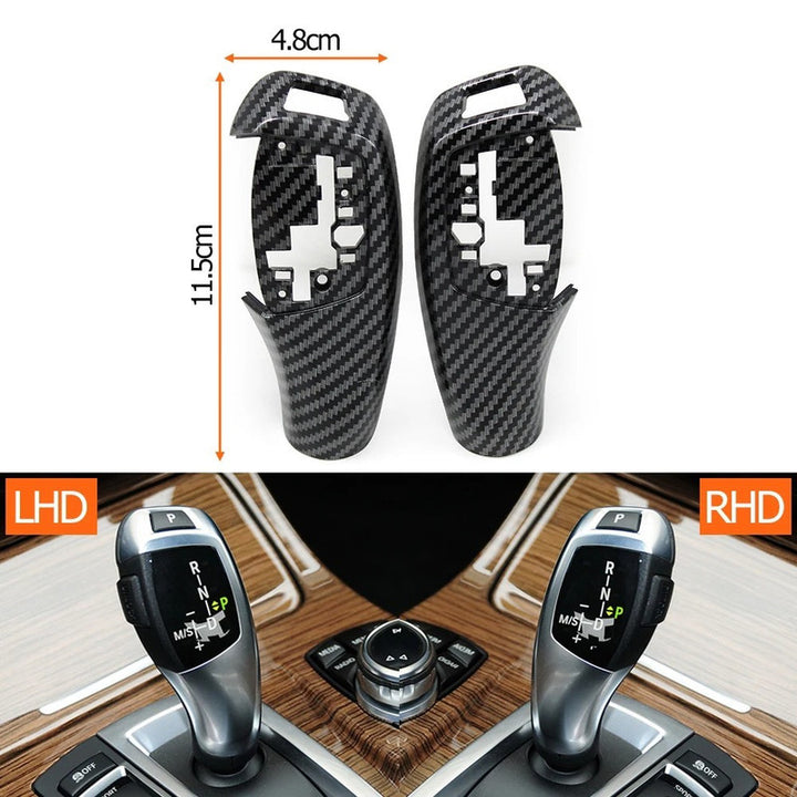 Car Craft Compatible With Bmw X5 X6 Series F15 F16 2014-2018 Car Gear Shifter Leaver Knob Shift Lever Cover Replacement 61319346826-a-3 Model A Piano Glossy Black CC-7815 - CAR CRAFT INDIA