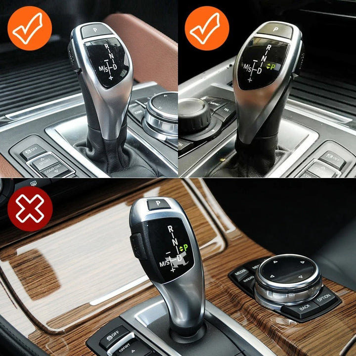 Car Craft Compatible With Bmw X5 X6 Series F15 F16 2014-2018 Car Gear Shifter Leaver Knob Shift Lever Cover Replacement 61319346827-b-1 Model B Silver Chrome M Sport CC-7816 - CAR CRAFT INDIA
