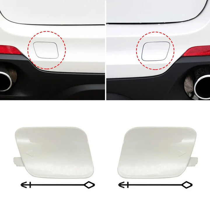 Car Craft Compatible With Bmw X5 F15 2014-2018 Rear Bumper Tow Hook Towing Tochan Trailer Cover 51127378573 Unpainted Left - CAR CRAFT INDIA