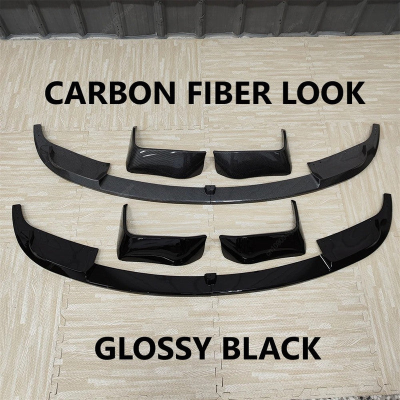 Car Craft Compatible With Bmw 3 Series F30 2012-2018 M Sport M3 M4 Front Bumper Lip Splitter Skirts Carbon Fiber Look