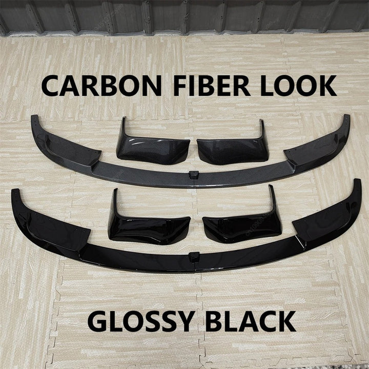 Car Craft Compatible With Bmw 3 Series F30 2012-2018 M Sport M3 M4 Front Bumper Lip Splitter Skirts Carbon Fiber Look