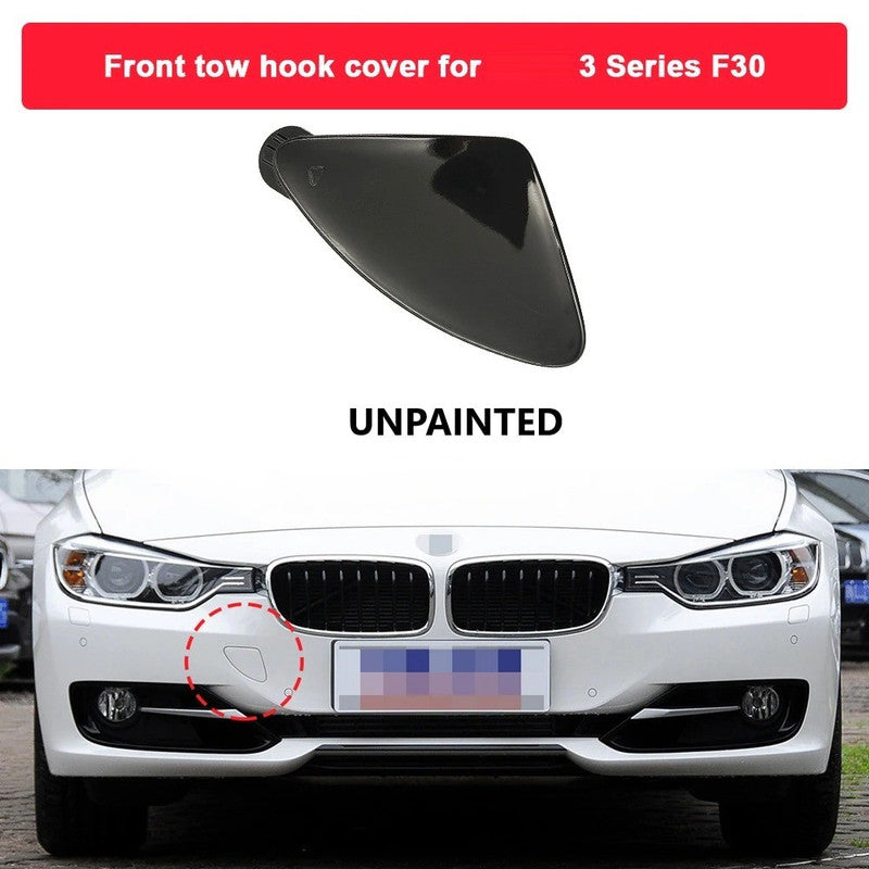 Car Craft Compatible With Bmw 3 Series F30 2012-2015 Front Bumper Tow Hook Towing Tochan Trailer Cover 51117293116 Unpainted - CAR CRAFT INDIA