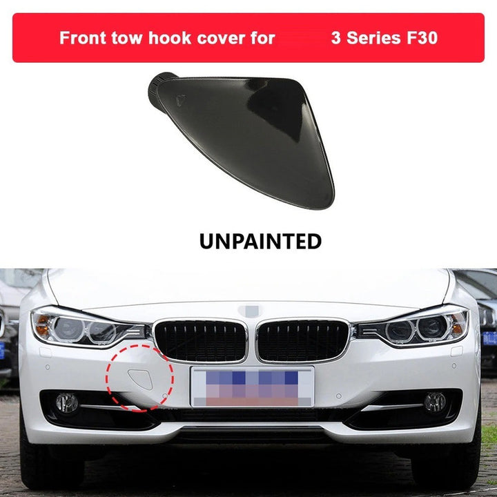 Car Craft Compatible With Bmw 3 Series F30 2012-2015 Front Bumper Tow Hook Towing Tochan Trailer Cover 51117293116 Unpainted - CAR CRAFT INDIA