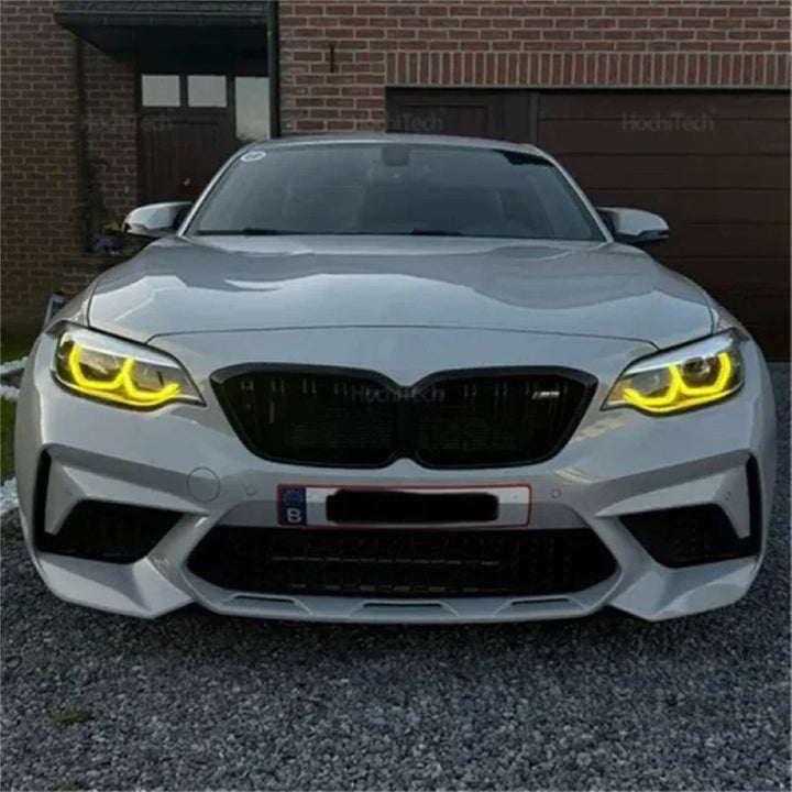 Car Craft Compatible With Bmw 2 Series F22 F23 M240i F87 M2 Facelift 2018-2021 Led Style Headlight Drl Daytime Running Light Angel Eye Led Module Yellow Color Csl Style