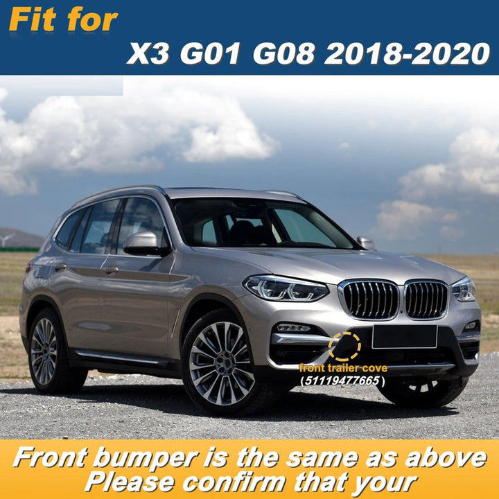 Car Craft Compatible With Bmw X3 G01 G08 2018-2020 Front Bumper Tow Hook Towing Tochan Trailer Cover 51118477665 51117399897 Unpainted - CAR CRAFT INDIA