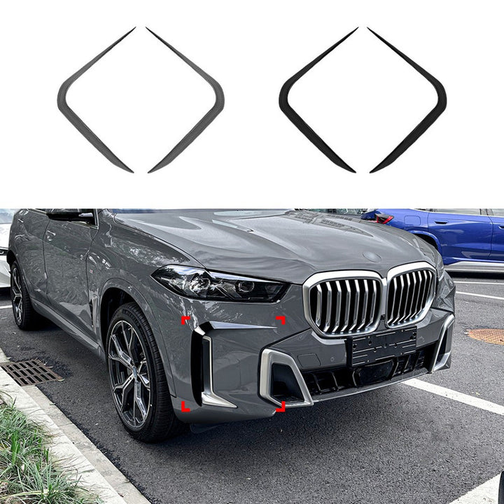 Car Craft Compatible With Bmw X5 G05 Lci 2023 M Sports Front Bumper Lip Splitter Skirts Canard Flag Zst-468 Gb Carbon Fiber Look Zst-694 Cf