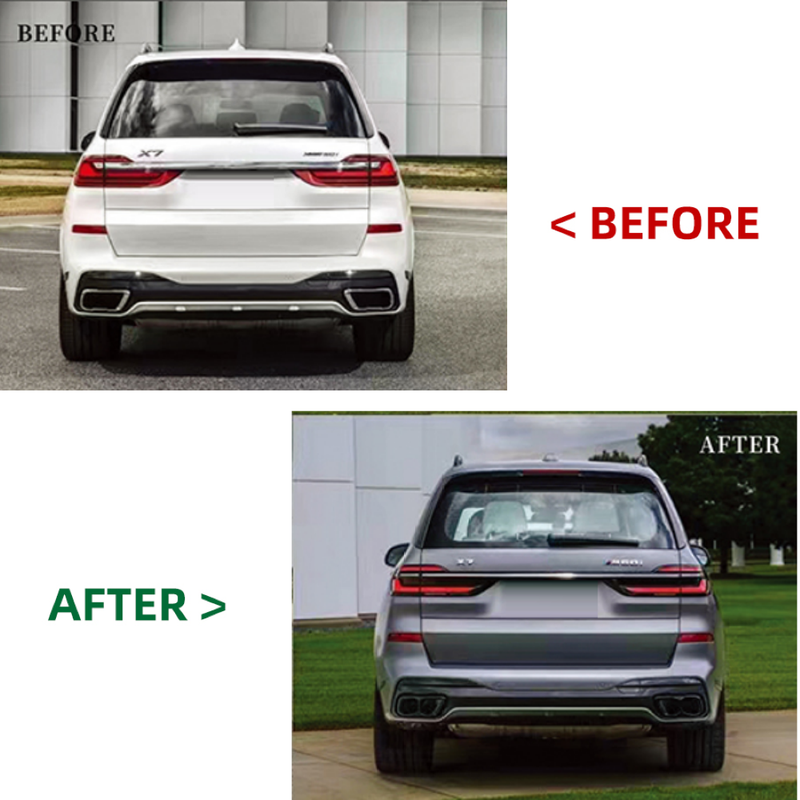 Car Craft Compatible With Bmw X7 G07 2018-2022 To X7 To X7 G07 Lci 2023+ X7m M Sports Upgrade Facelift Conversion Bodykit Bumper Headlight Taillight