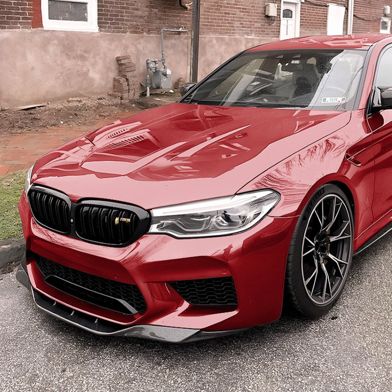 Car Craft Compatible With Bmw 5 Series G30 F90 2018-2020 Front M5 Bumper Lip Skirt Splitter Spoiler Zst-990 Cf Carbon Fiber Look
